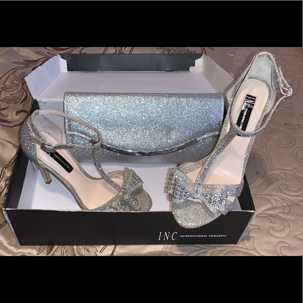 Heels and clutch